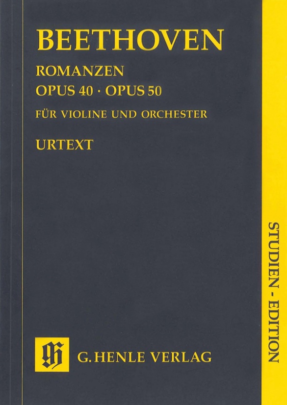 BEETHOVEN - ROMANZEN OP.40, OP.50 FÜR VIOLINE UND ORCHESTER STUDIENPARTITUR URTEXT