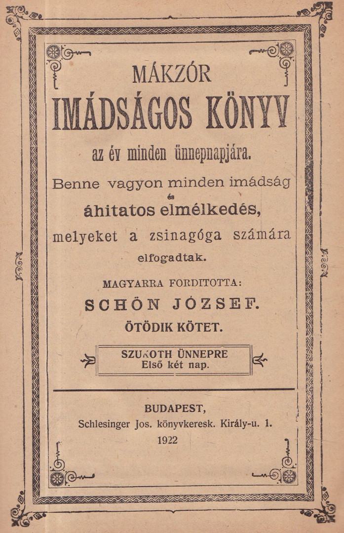 Mákzór - Imádságos könyv V. [antikvár]