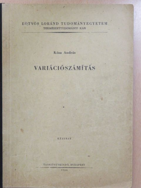 Kósa András - Variációszámítás [antikvár]
