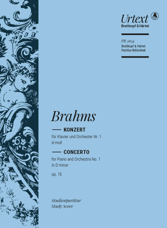 BRAHMS... - KONZERT NR.1 D-MOLL FÜR KLAVIER UND ORCHESTER OP.15 TASCHENPARTITUR,ANTIKVÁ