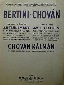 Bertini - Bertini-Chován szemelvények [antikvár]