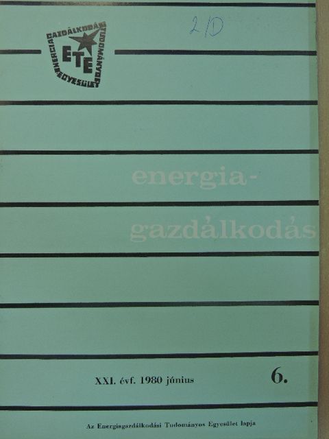 Bárány László - Energiagazdálkodás 1980. június [antikvár]