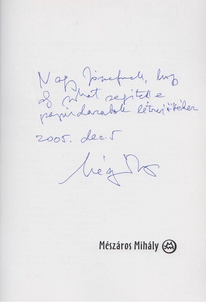 Mészáros Mihály - Mészáros Mihály (dedikált) [antikvár]