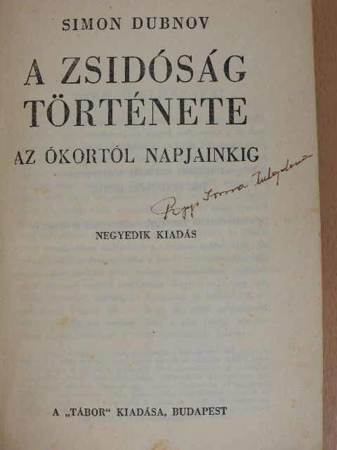 Simon Dubnov - A zsidóság története [antikvár]