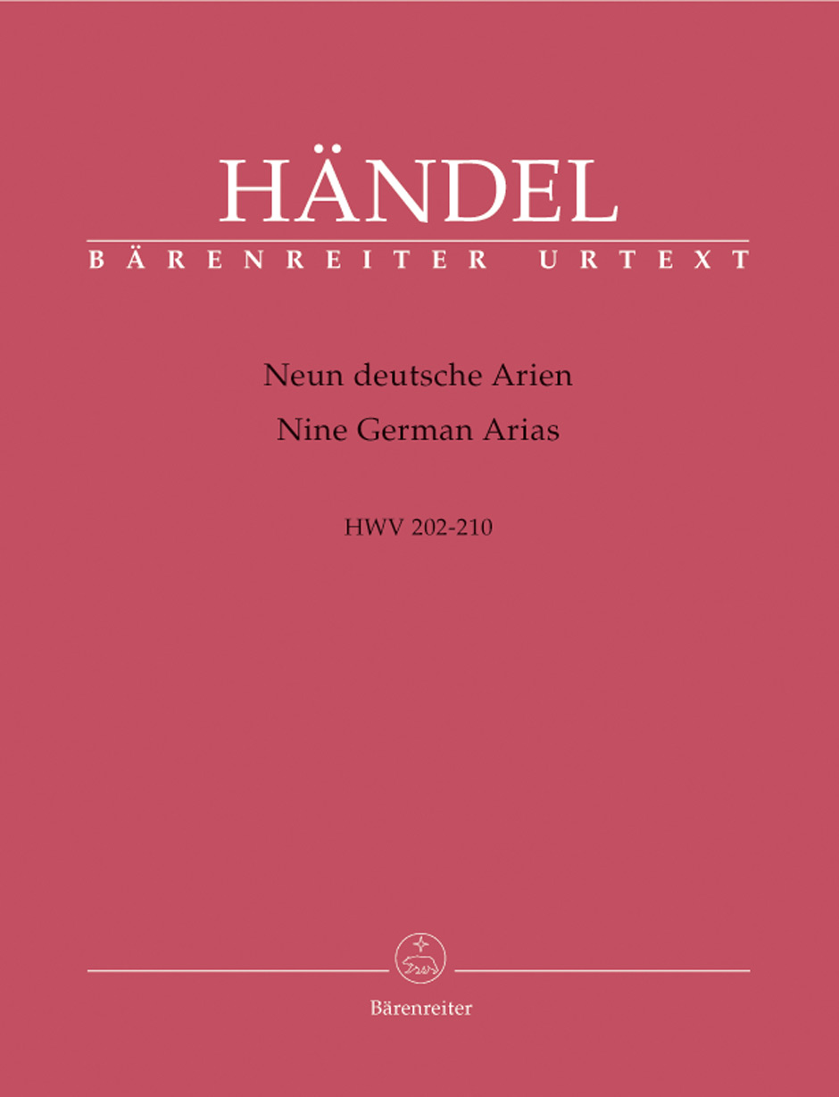 HAENDEL - NEUN DEUTSCHE ARIEN FÜR SOPRAN, EIN SOLOINSTRUMENT UN BC URTEXT
