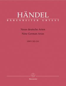 HAENDEL - NEUN DEUTSCHE ARIEN FÜR SOPRAN, EIN SOLOINSTRUMENT UN BC URTEXT