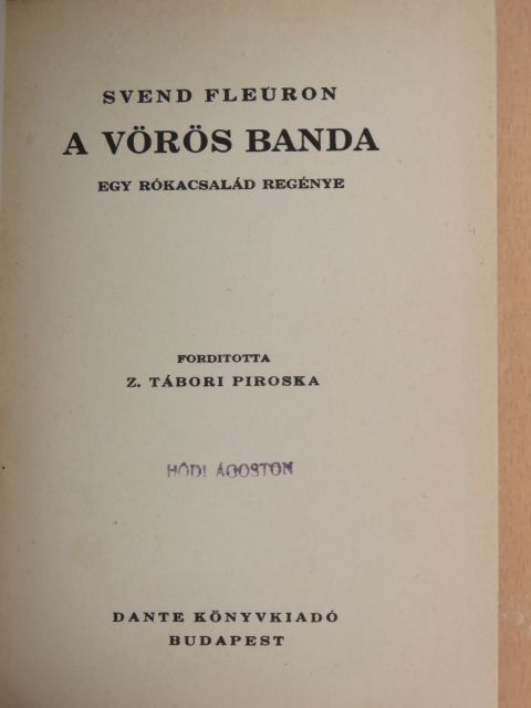 Svend Fleuron - A vörös banda [antikvár]