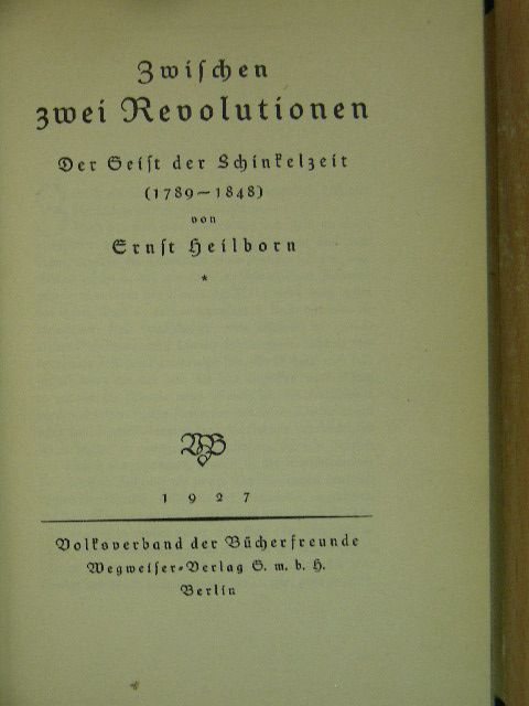 Ernst Heilborn - Zwischen zwei Revolutionen (gótbetűs) [antikvár]