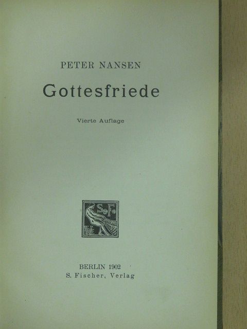 Peter Nansen - Gottesfriede [antikvár]