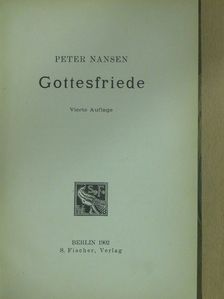 Peter Nansen - Gottesfriede [antikvár]
