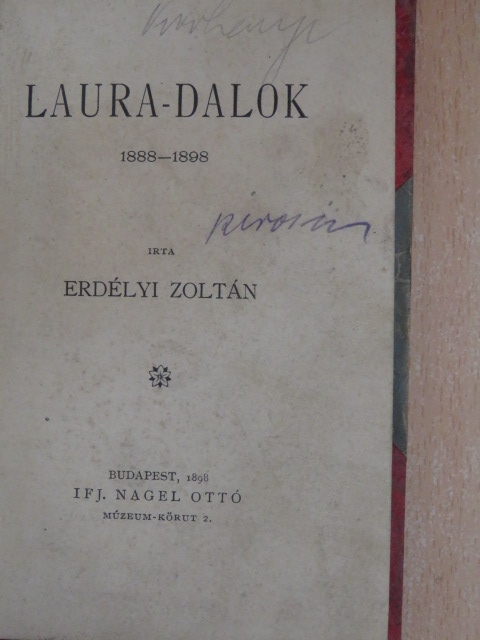 Erdélyi Zoltán - Laura-dalok [antikvár]
