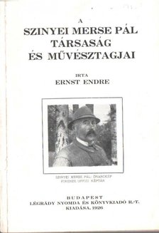 Ernst Endre - A Szinyei Merse Pál Társaság és művésztagjai [antikvár]