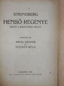 Strindberg - Hemső regénye [antikvár]