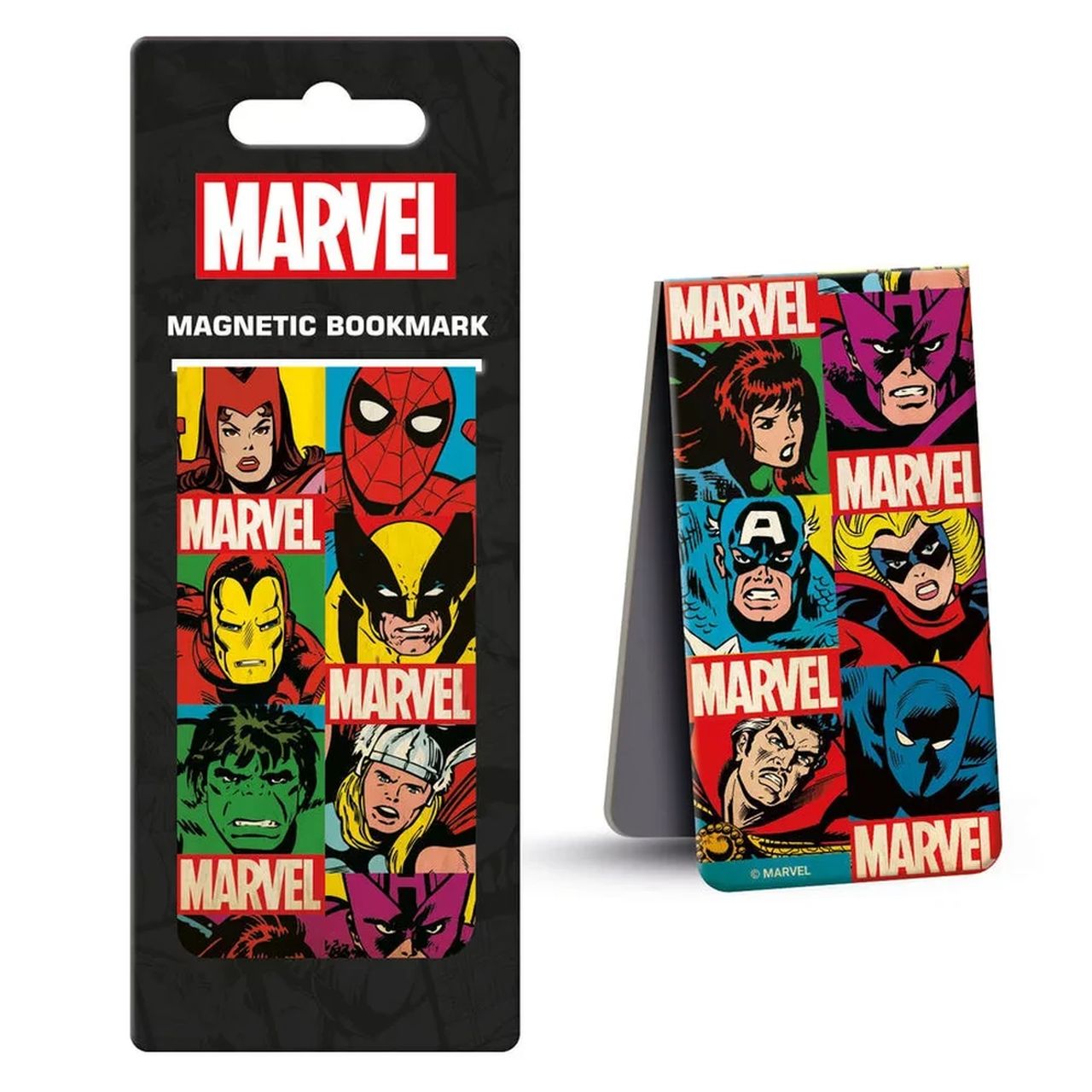 MS65231 - Pyramid MARVEL COMICS (RETRO GRID) Mágneses Könyvjelző