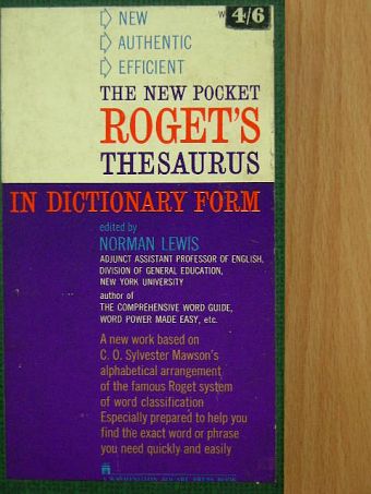 Norman Lewis - The new pocket Roget's Thesaurus in dictionary form [antikvár]