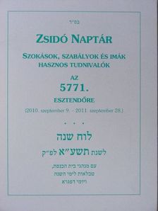 Zsidó naptár az 5771. esztendőre [antikvár]