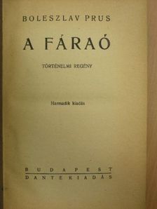 Boleszlav Prus - A fáraó I-III. [antikvár]