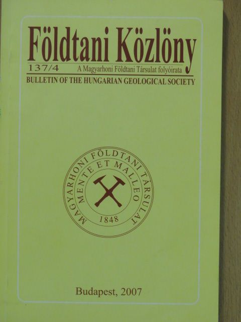 Bradák Balázs - Földtani Közlöny 2007/4. [antikvár]