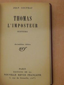 Jean Cocteau - Thomas l'imposteur [antikvár]