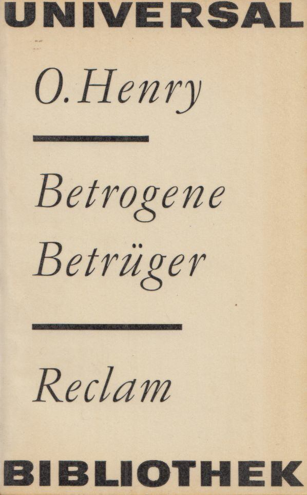 O'HENRY - Betrogene Betrüger [antikvár]