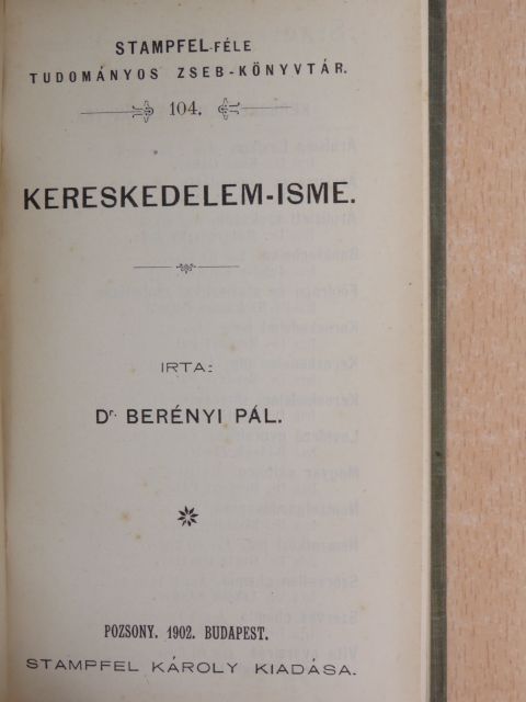 Dr. Berényi Pál - Kereskedelem-isme./Áruüzleti szokások [antikvár]