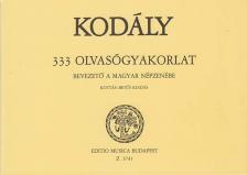 KOD - 333 OLVASÓGYAKORLAT, BEVEZETŐ A MAGYAR NÉPZENÉBE, KOTTÁS-BETŰS KIADÁS