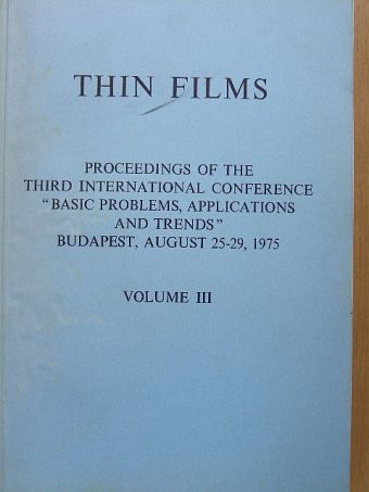A. P. Thakoor - Thin Films III. [antikvár]