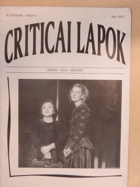 Agárdi Péter - Criticai lapok 2002/4-5. [antikvár]