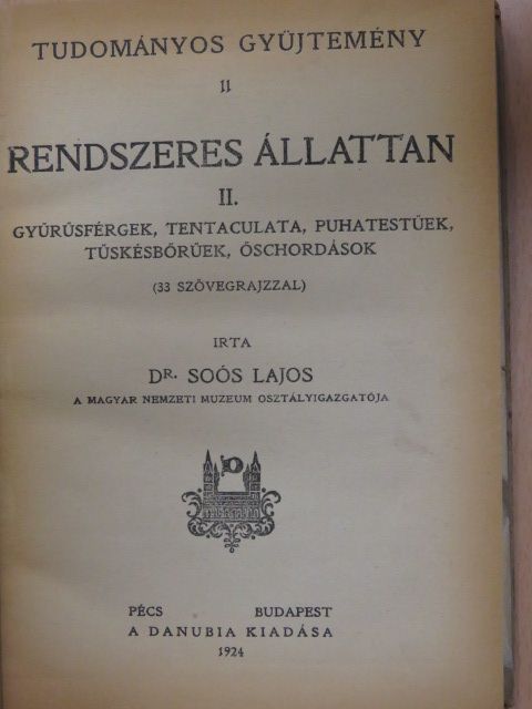 Dr. Soós Lajos - Rendszeres állattan II. [antikvár]