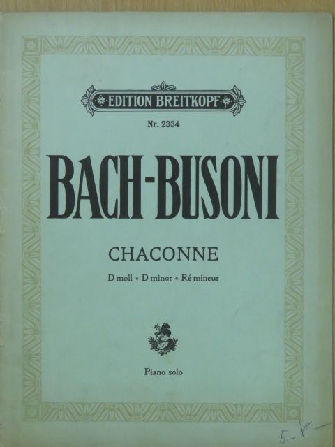 Joh. Seb. Bach - Chaconne [antikvár]
