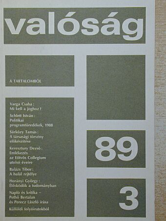 Balázs Tibor - Valóság 1989. március [antikvár]