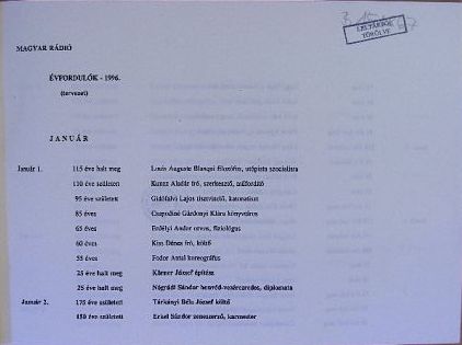 Évfordulók 1996 [antikvár]
