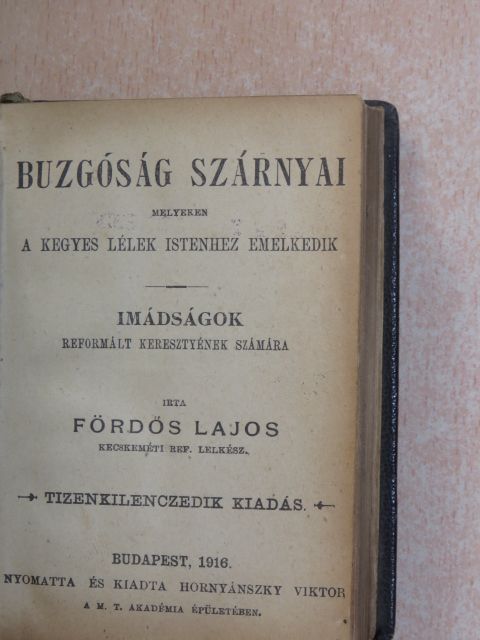 Fördős Lajos - Buzgóság szárnyai [antikvár]