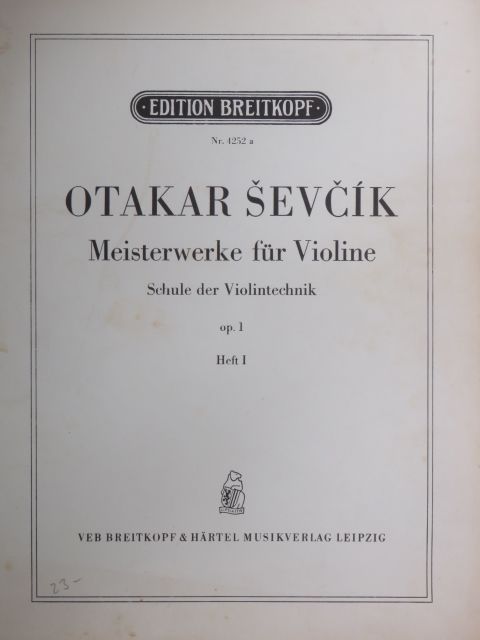 Otakar Sevcik - Meisterwerke für Violine Heft I. [antikvár]