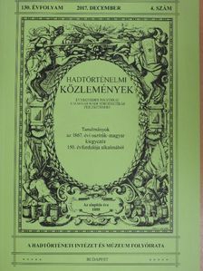Hermann Róbert - Hadtörténelmi Közlemények 2017. december [antikvár]