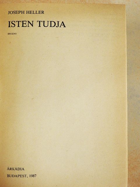 Joseph Heller - Isten tudja [antikvár]