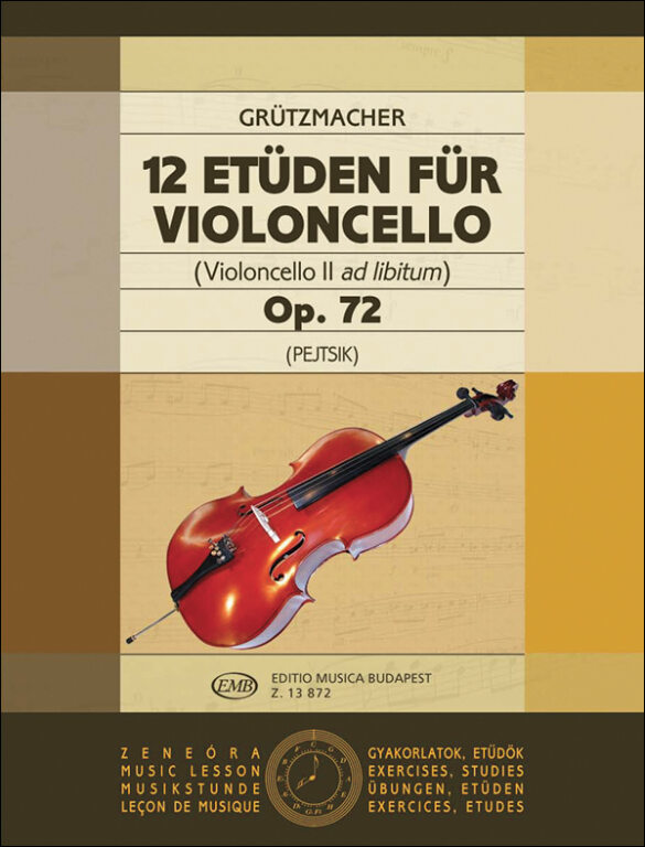 GRÜTZMACHER,FRIEDRICH - 12 ETÜDEN FÜR VIOLONCELLO (VIOLONCELLO II AD LIBITUM) OP.72 (PEJTSIK Á.)