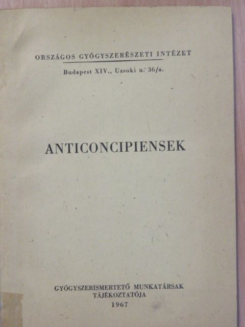 Dr. Seregély György - Anticoncipiensek [antikvár]