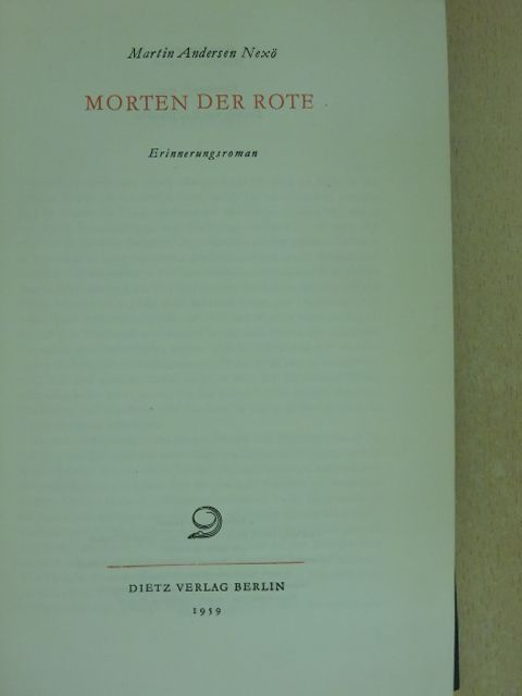 Martin Andersen Nexö - Morten der Rote [antikvár]