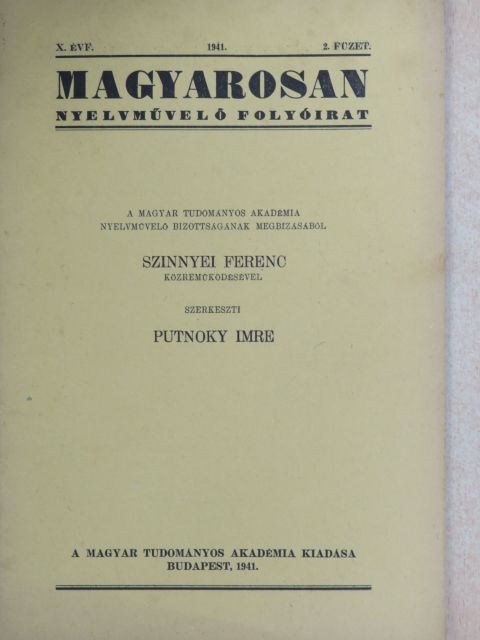 Búzás Dezső - Magyarosan 1941/2. [antikvár]