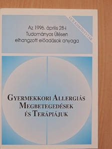 Dr. Ablonczy Mária - Gyermekkori allergiás megbetegedések és terápiájuk [antikvár]