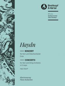 HAYDN JOSEPH - KONZERT FÜR HORN UND STREICHORCHESTER D-DUR HOB VIId:4* KLAVIERASUZUG