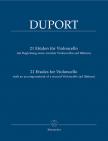 DUPORT - 21 ETÜDEN FÜR VIOLONCELLO MIT BEGLEITUNG EINES ZWEITEN VIOLONCELLOS(AD LIB.