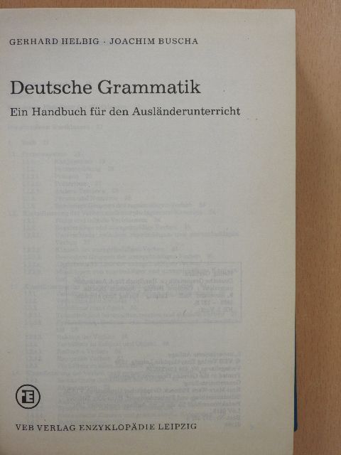 Gerhard Helbig - Deutsche Grammatik [antikvár]