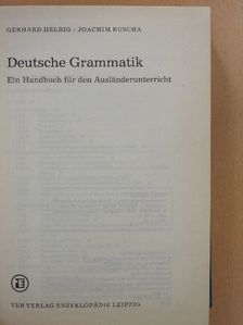 Gerhard Helbig - Deutsche Grammatik [antikvár]