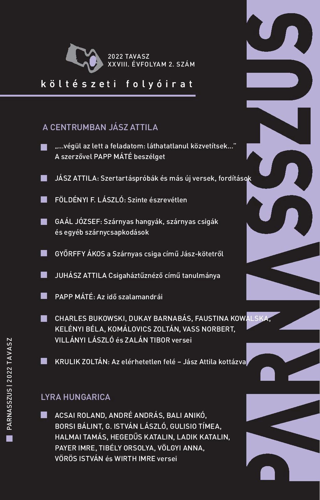 Parnasszus költészeti folyóirat 2022/2