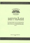 Beiträge - Zur Methodik und Fachdidaktik  - Deutsch als Fremdsprache Heft 3 [antikvár]