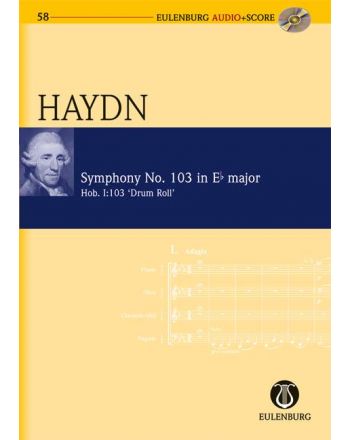 HAYDN J. - SYMPHONY NO.103 IN Eb MAJOR HOB.I:103 `DRUM ROLL` POCKET SCORE + CD