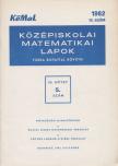 Fried Ervinné - Középiskolai matematikai lapok 1982/10. szám [antikvár]