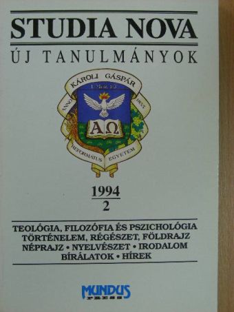 Bertha Zoltán - Studia Nova 1994/2 [antikvár]